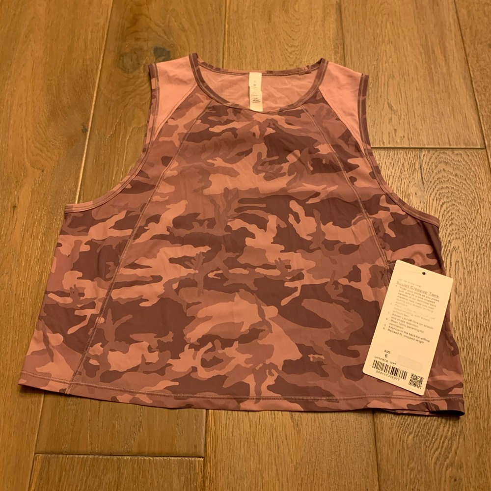 Pink Camo Sculpt Crop Tank size 6